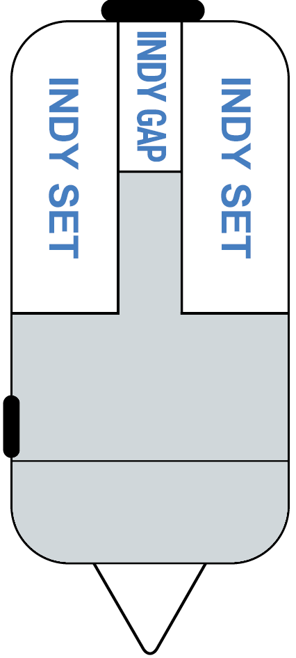 3703 Indy U-Gap 3-Pc Set   (Special Order, For In-Store Pick Up Only)