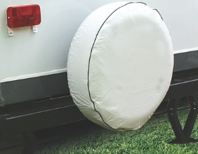 White Spare Tire Cover for 15"  205 Tire