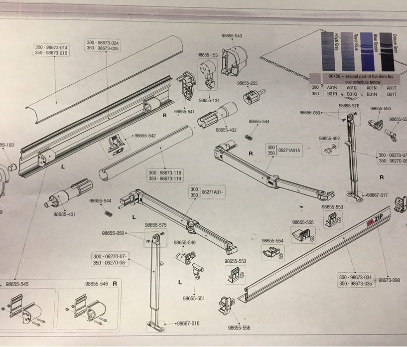 Awning Fixing Kit Right Leg